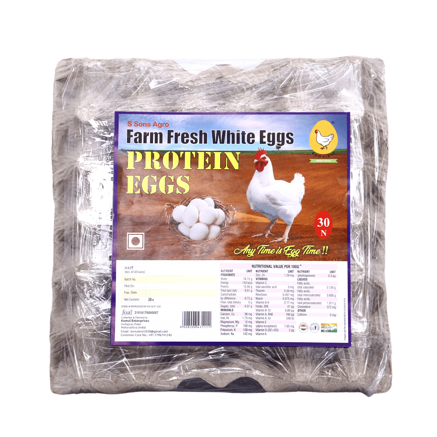 Egg First  White Eggs Pack Of 30 Try